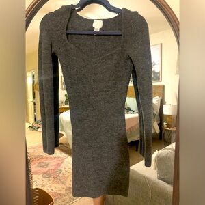 H&M grey sweater dress